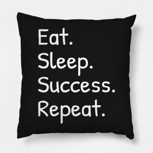 Eat Sleep Success Repeat Funny Pillow