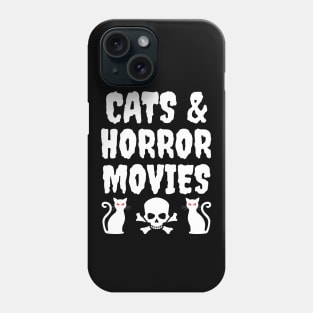 Cats and horror movies Phone Case