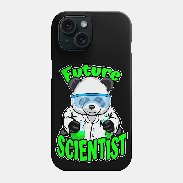 Future Scientist Cute Panda Bear STEM Science Geek Phone Case by Grandeduc