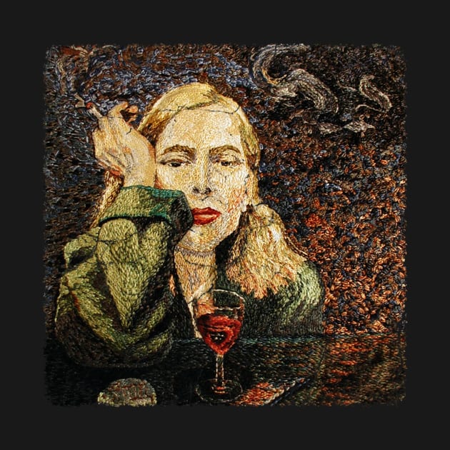 Joni Mitchell - Retro 1990s Style Fan Art Design by C'antTellMeNothing Arts