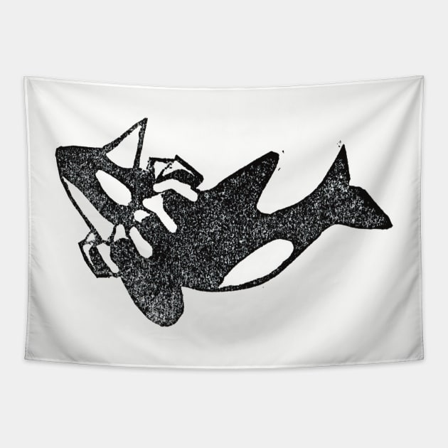 Orca Pierrot Tapestry by Cati Daehnhardt