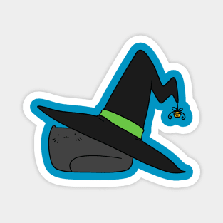 Witch Hat Black Cat Magnet