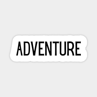 Adventure Minimalist Text Design in Black Magnet