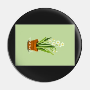 March Jonquil portrait card Pin