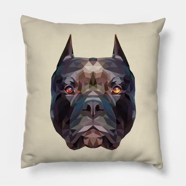 American bully Pillow by DmitryPayvinart