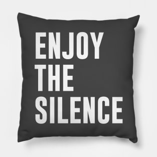 Enjoy The Silence, big, white Pillow