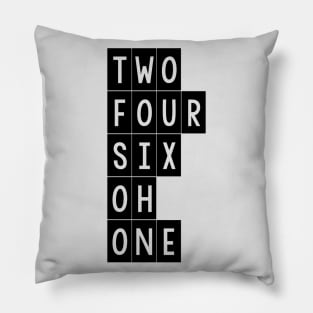 Two Four Six Oh One Pillow