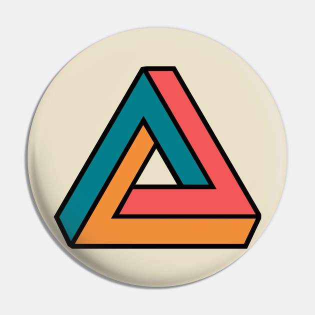 Colorful Penrose Triangle Pin by SLAG_Creative