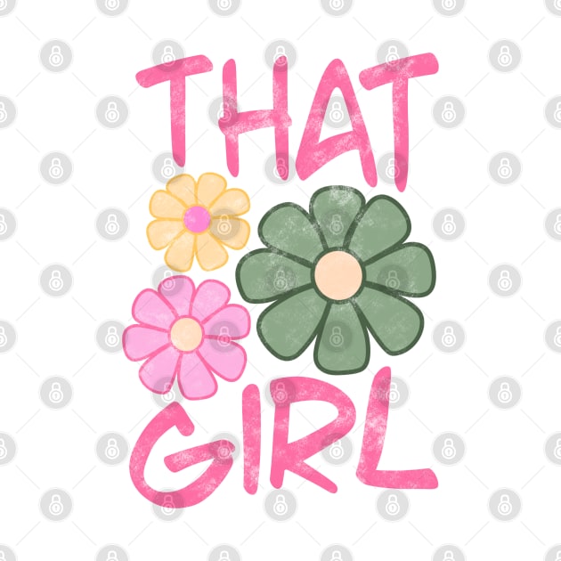 Vintage That Girl Aesthetic Y2K Flower by faiiryliite