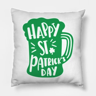 Happy St Patrick's Day Festive Beer Mug Pillow