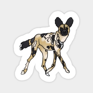 African Painted Dog - Cartoon Magnet