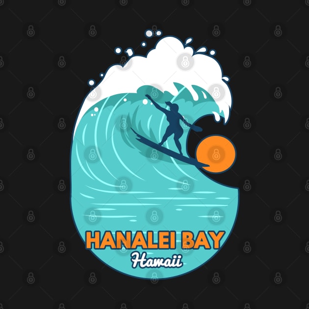 Hanalei Bay Hawaii surf girl by LiquidLine