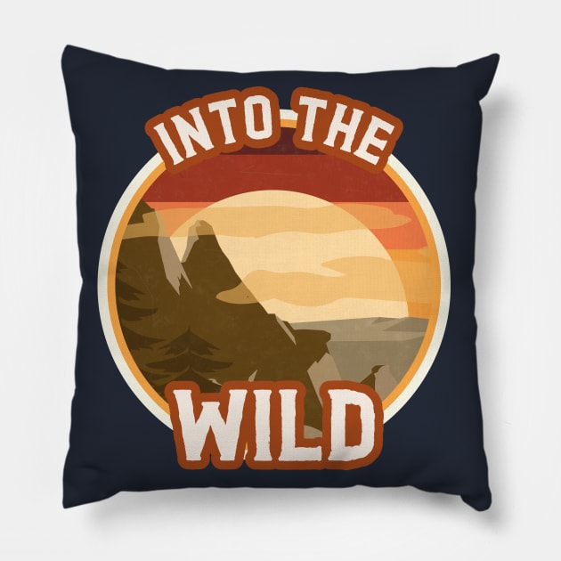 Into The Wild / Retro Design / Wildness Pillow by Redboy