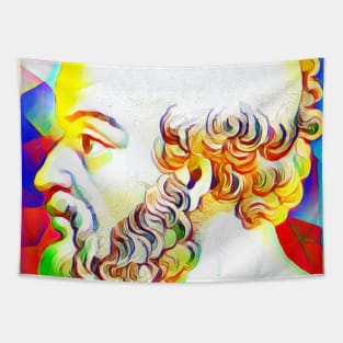 Eratosthenes of Cyrene Colourful Portrait | Eratosthenes of Cyrene Artwork 11 Tapestry