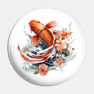 Koi Fish In A Pond Pin