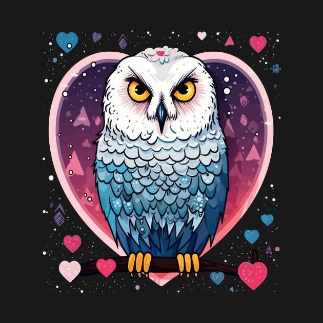 Snowy Owl Valentine Day by JH Mart