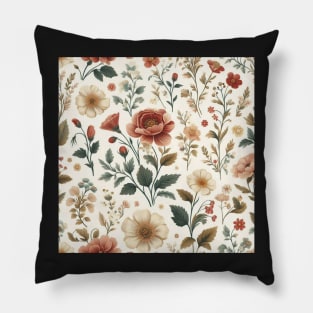 Simple Vintage Flower Pattern Pillow