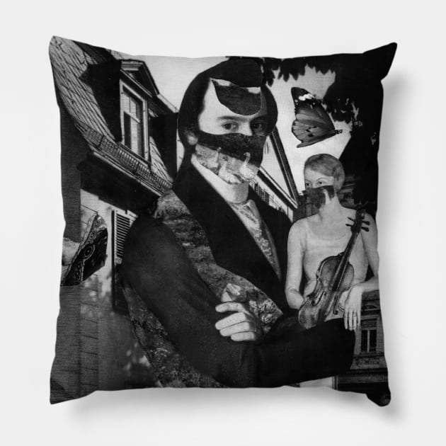 Chopin Composer Pianist Classical Music Violin Pillow by seruniartworks