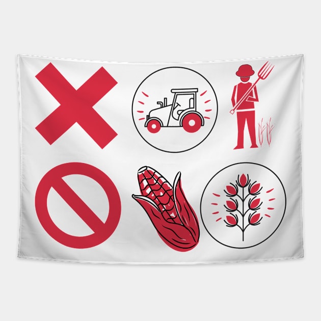 No Farmers, No Food Tapestry by Merch4Days