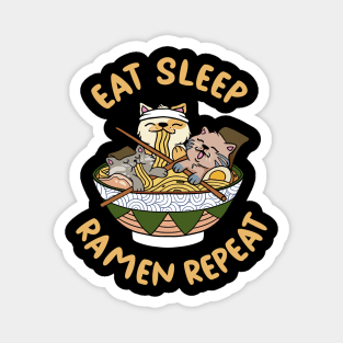 Eat Sleep Ramen Repeat Magnet