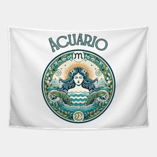 "Celestial Aquarius Blaze"- Zodiac Horoscope Star Signs Tapestry