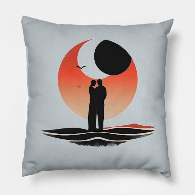 Discover True Romance: Art, Creativity and Connections for Valentine's Day and Lovers' Day Pillow by insaneLEDP