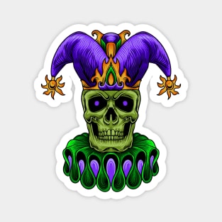 Skull Clown Illustration Magnet