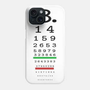 Pi number in vision test Phone Case