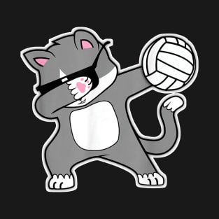 Dabbing Cat Volleyball Kitty Cats Sport T-Shirt