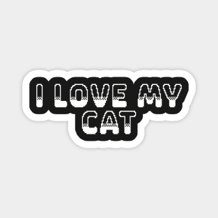 I love My Cat Video Game Graphic White Magnet