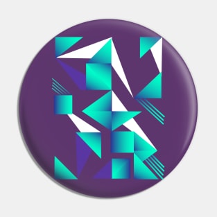 Abstract Broken Blocks Pin