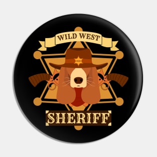 Sheriff Basset Hound Pin