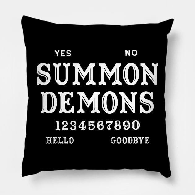 Ouija Board Summon Demons Pillow by ShirtFace