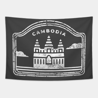 Cambodia - White Print Tapestry