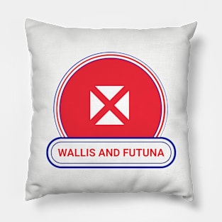 Wallis and Futuna Country Badge - Wallis and Futuna Flag Pillow