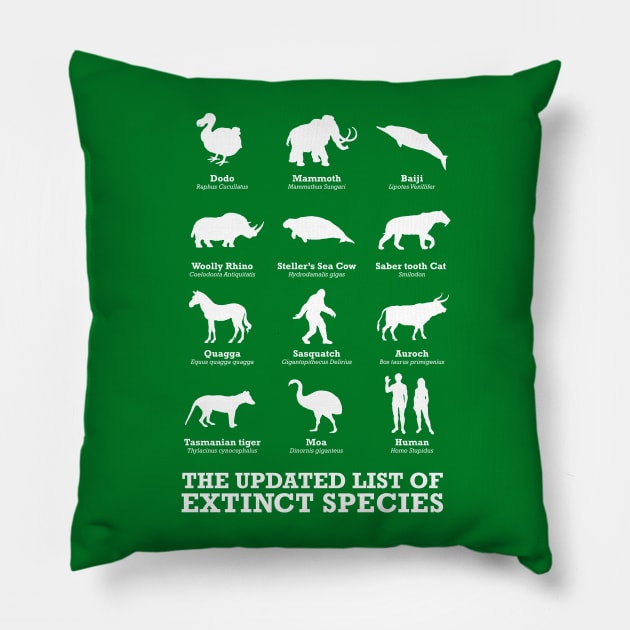 Extinct Species Update Pillow by victorcalahan