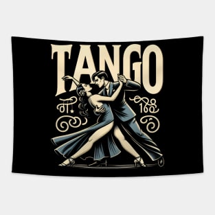 Vintage Tango Milonga Embrace Tapestry