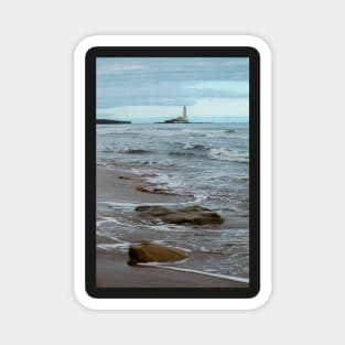 St marys lighthouse whitley bay from the beach Magnet