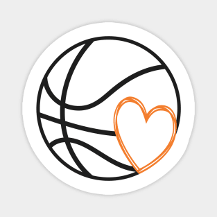 Basketball Heart Magnet