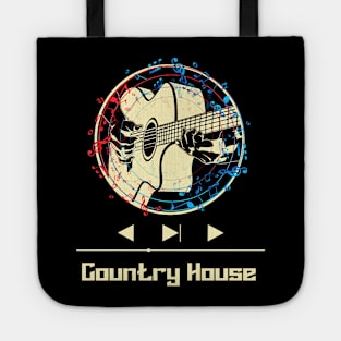 Country House on Guitar Tote