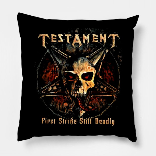 TESTAMENT MERCH VTG Pillow by VikiMinimalist