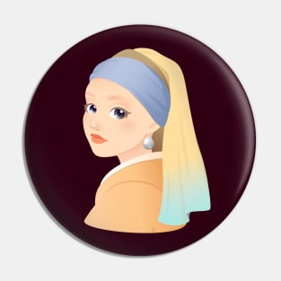 Girl with a Pearl Earring Pin