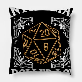 Tabletop Gaming Gift Dragons D20 Dice Im Not Antisocial Print Pillow
