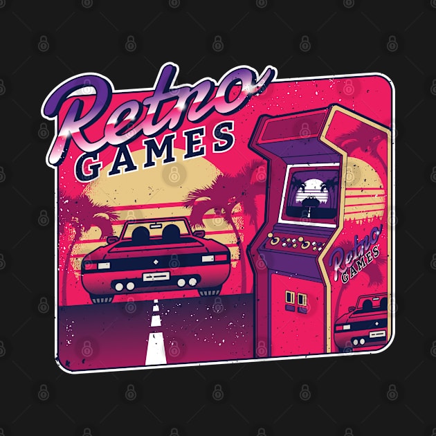 Retro gaming arcade by DopamIneArt
