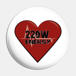 200w ENERGY heart Pin