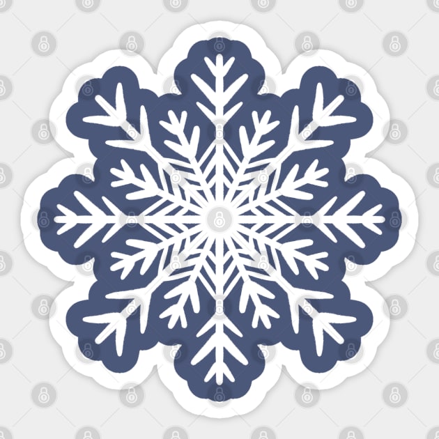 Simple white snowflake