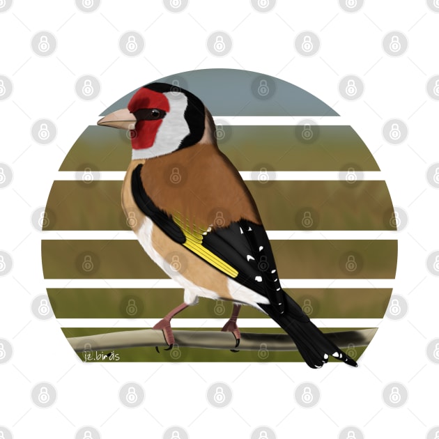 jz.birds Goldfinch Bird Animal Design Illustration by jzbirds