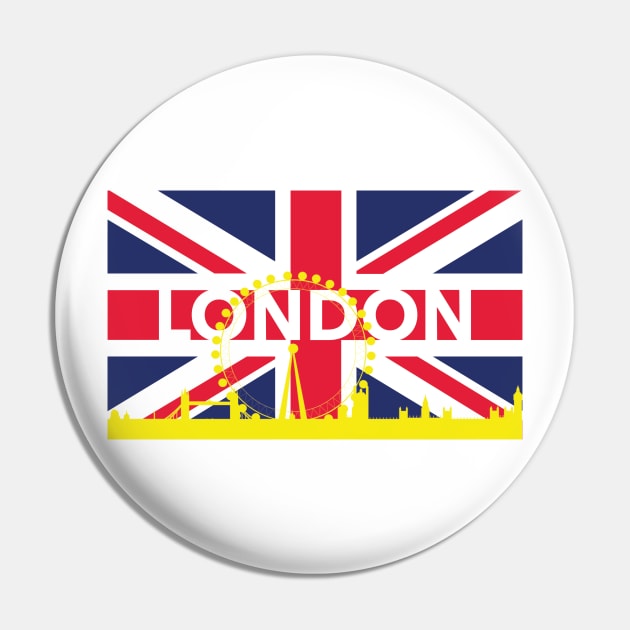London England British Flag Pin by DPattonPD