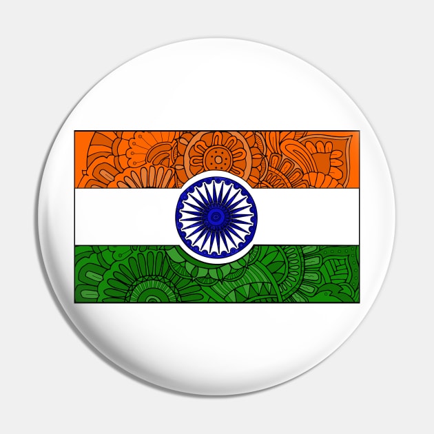 Indian flag Pin by ComPix