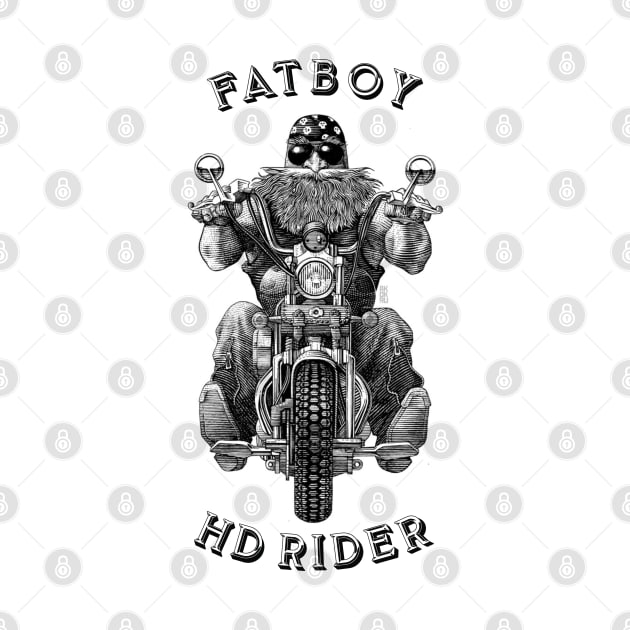 MOTORCYCLE BIKE RIDER - FATBOY RIDER by Pannolinno